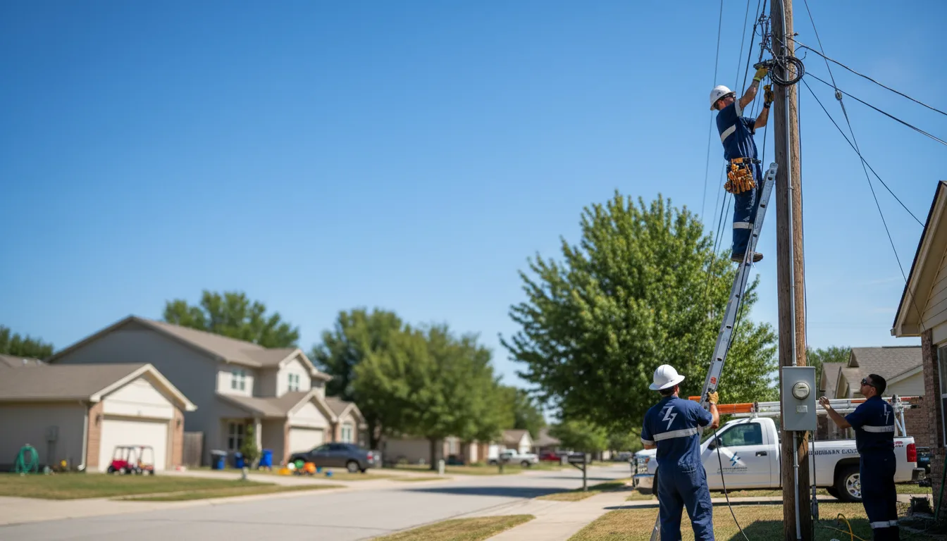 Residential electrician providing installation services in Troy, ME
